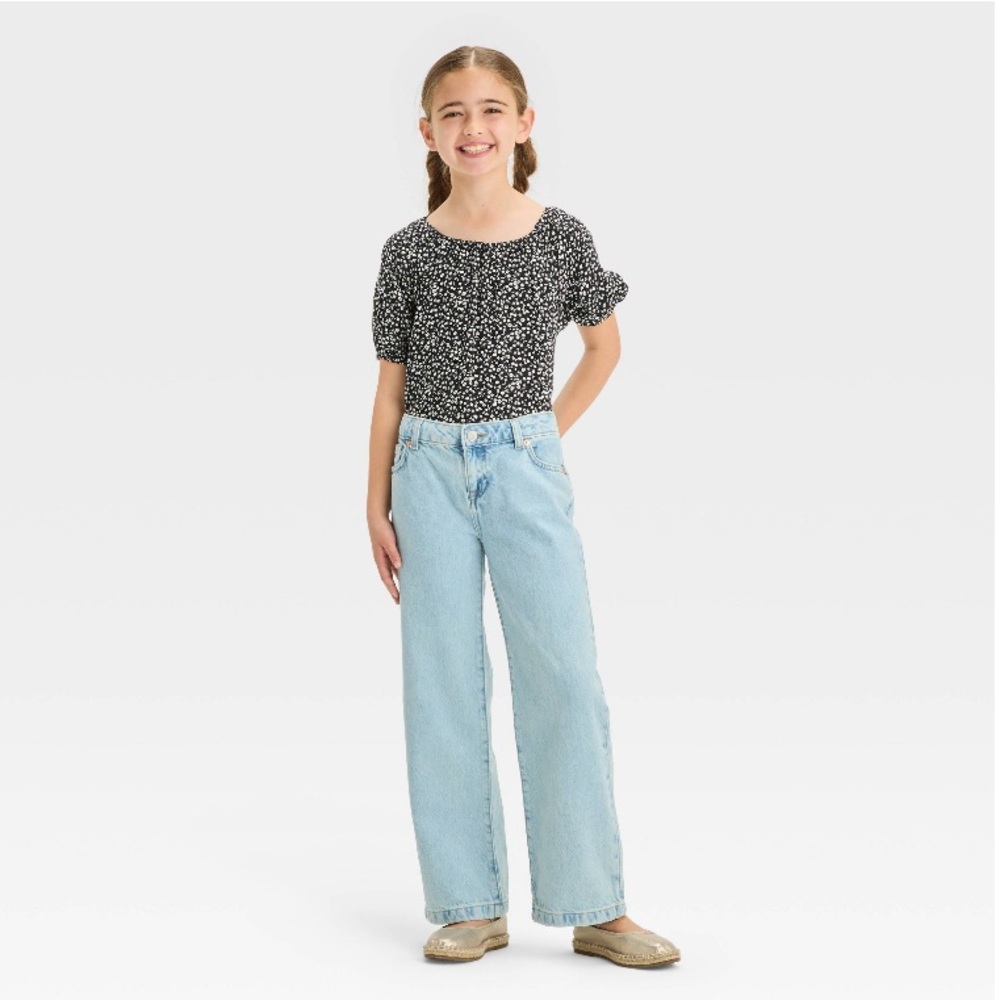 Cat and Jack wide-leg jeans - Picture 4 of 6